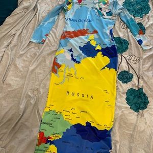 Of long sleeve dress to ankles